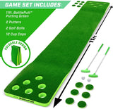 GoSports Battleputt Golf Putting Game, 2-on-2 Pong Style Play with 11’ Putting Green, 2 Putters and 2 Golf Balls