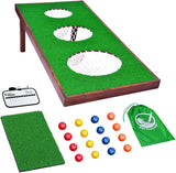 GoSports BattleChip PRO Golf Game - Includes 4' x 2' Target, 16 Foam Balls, Hitting Mat, and Scorecard, Green