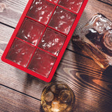 GDREAMT Large Silicone Ice Cube Trays - 2 Pack 8 Square Cubes per Tray Ideal for Whiskey, Cocktails, Soups, Baby Food and Frozen Treats - Flexible and BPA Free and Includes Covers for Easy Stacking