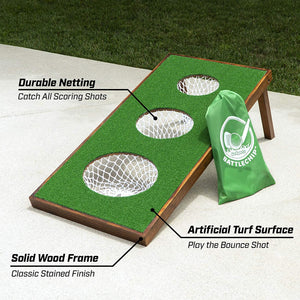 GoSports BattleChip PRO Golf Game - Includes 4' x 2' Target, 16 Foam Balls, Hitting Mat, and Scorecard, Green