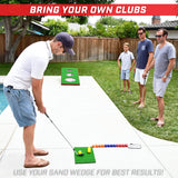 GoSports BattleChip PRO Golf Game - Includes 4' x 2' Target, 16 Foam Balls, Hitting Mat, and Scorecard, Green