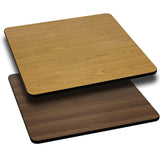 Reversible Laminate Table Top Finish: Black/Mahogany, Size: 36" Square