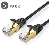 TNP Cat6 Ethernet Patch Cable (10 Feet) - Professional Gold Plated Snagless RJ45 Connector Computer Networking LAN Wire Cord Plug Premium Shielded Twisted Pair (White)