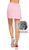 Cityoung Women's Casual Pleated Tennis Golf Skirt with Underneath Shorts Running Skorts