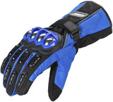 ILM Alloy Steel Bicycle Motorcycle Motorbike Powersports Racing Touchscreen Gloves (M, BLUE)