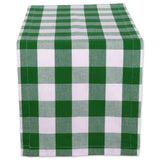 DII Cotton Buffalo Check Table Runner for Family Dinners or Gatherings, Indoor or Outdoor Parties, Halloween, & Everyday Use (14x72",  Seats 4-6 People), Orange & Black